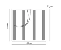 SAPHO Elektrická topná folie pod zrcadlo 40x40cm, 38W (6)
