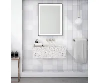 SAPHO GANO zrcadlo s LED osvětlením 60x80cm, černá (3)