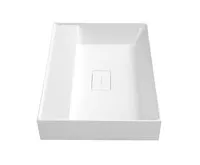 SAPHO GODIVA umyvadlo, litý mramor, 58x44cm, bez otvoru, bílá (1)