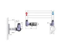 SAPHO CORNER COMBI připojovací sada ventilů termostatická triaxiální, levé provedení, chrom (5)