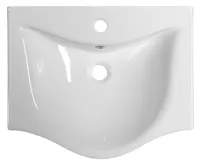 AQUALINE ZARA 55 keramické umyvadlo nábytkové 54x44,5cm, bílá (3)