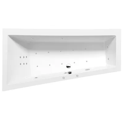 POLYSAN ANDRA L HYDRO-AIR hydromasážní vana, 180x90x45cm, bílá
