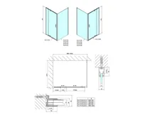 POLYSAN EASY obdélníkový sprchový kout pivot dveře 900-1000x700mm L/P varianta (8)