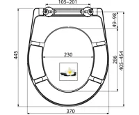 ALCAPLAST WC sedátko univerzální Softclose, Click systém, Duroplast A604 FLOWER (1)