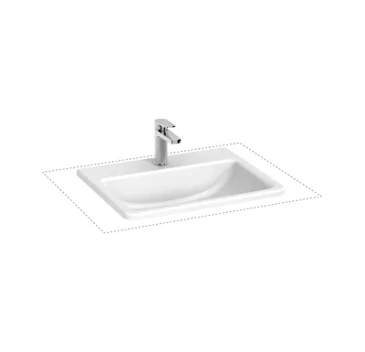 JIKA MIO Style Shora zápustné umyvadlo 560x440x150mm, Bílá
