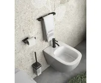 GEDY SAMOA WC štětka závěsná, mléčné sklo, černá mat (6)