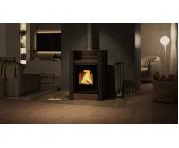 HS Flamingo Krbová kamna AQUAFLAM VARIO ® LEND 11kW hnědá - sametová (teplovzdušná verze) (13)