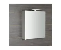 SAPHO RIWA galerka s LED osvětlením, 60x70x17cm, bílá lesk (1)