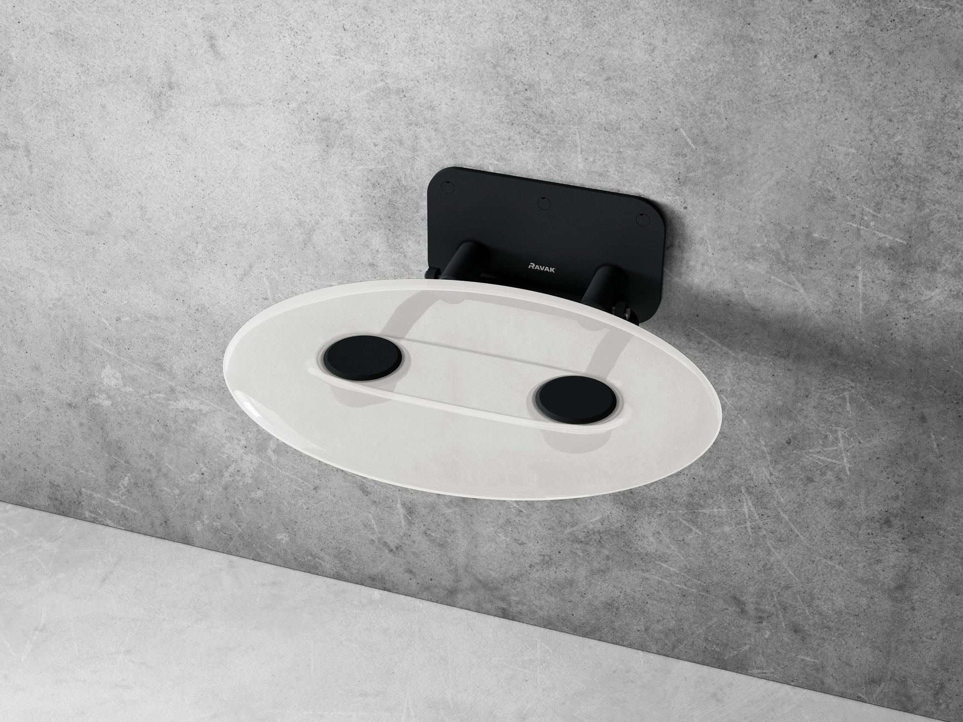 Ravak sprchové sedátko ovo-p ii-opal/black