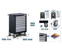 BGS Dílenský vozík, 7 zásuvek, se 263 nástroji (1)