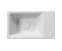 GSI NUBES keramické umývátko 40x23cm, bez otvoru, pravé/levé, bílá mat (3)
