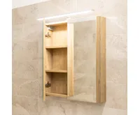 Aira, koupelnová skříňka, galerka, bílá, 600x700x140 mm (4)