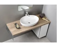 GSI PURA keramické umyvadlo na desku 60x42cm, bílá ExtraGlaze (4)