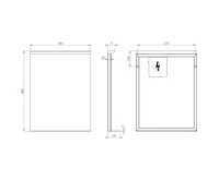 SAPHO TRAKA zrcadlo s LED osvětlením a poličkou, 60x80cm (8)