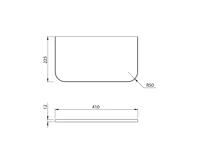 SAPHO ZORBA deska Rockstone 41x22,5cm, bílá mat (2)