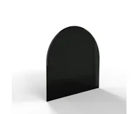 Sklo pod kamna - FLAMINGO Oblouk 1000x1000 mm, černé, fazeta / R500 / 6 mm (1)