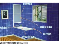 POLYSAN OLBIA vanová zástěna s pneumatickým zdvihem, š. 1230mm, stříbrná, čiré sklo (6)