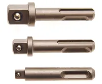 BGS Adaptéry SDS plus pro nástavce 1/4&quot;, 3/8&quot;, 1/2&quot;, sada 3 díly