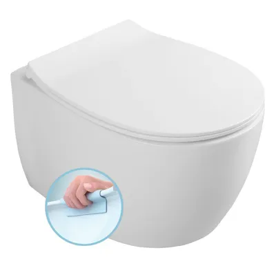 ISVEA SENTIMENTI závěsná WC mísa, Rimless, 36x51cm, bílá