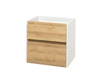 Opto, koupelnová skříňka, bílá/dub, 2 zásuvky, 610x580x460 mm Opto, koupelnová skříňka, bílá/dub, 2 zásuvky, 610x580x460 mm