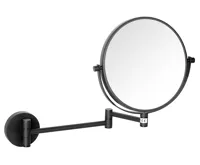 SAPHO X-ROUND BLACK kosmetické zrcátko závěsné, Ø 200mm, oboustranné, černá mat SAPHO X-ROUND BLACK kosmetické zrcátko závěsné, Ø 200mm, oboustranné, černá mat