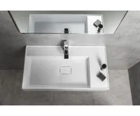 SAPHO GODIVA umyvadlo, litý mramor, 83x44cm, bílá (7)