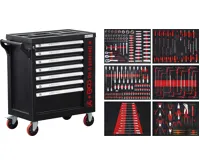 BGS Dílenský vozík, 7 zásuvek, 1 boční dvířka, se 250 nástroji BGS Dílenský vozík, 7 zásuvek, 1 boční dvířka, se 250 nástroji