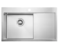 SAPHO KIVA nerezový dřez s odkapem, 79x48cm, provedení L