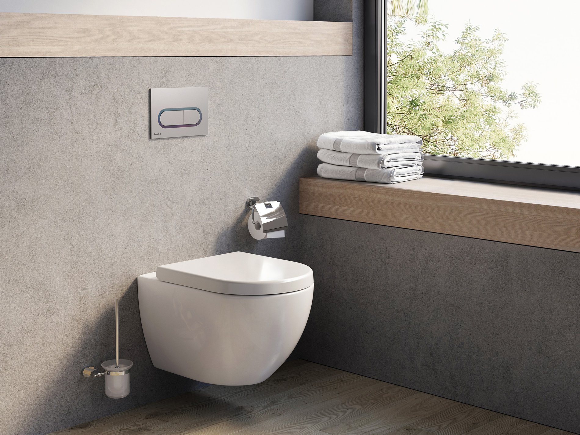 Ravak wc uni chrome závěsný white