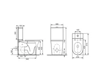 BRUCKNER LEON WC kombi, Rimless, spodní/zadní odpad, bílá (10)