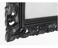 SAPHO SAMBLUNG zrcadlo ve vyřezávaném rámu 40x70cm, černá (4)