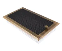 HS Flamingo Krbová mřížka 16x32 cm, mosazná patina s žaluzií