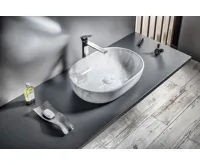 SAPHO DALMA keramické umyvadlo na desku, 59x42 cm, carrara (6)