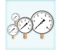 Manometr - tlakoměr 100mm 1/2&quot; Radiál - spodní vývod 0-6 bar