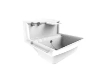 Víceúčelové umyvadlo Multiset 550 x 450 x 202 mm, s příslušenstvím, bílé, vysoce odolné