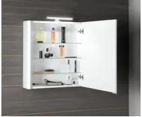 SAPHO LUCIE galerka s LED osvětlením, 65x70x17cm, bílá (4)