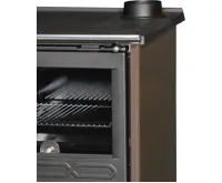 PLAMEN Sporák na tuhá paliva s teplovodním výměníkem TERMO GLAS - P hnědý (3)