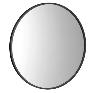 SAPHO NOTION SLIM kulaté zrcadlo v rámu ø 50cm, černá mat