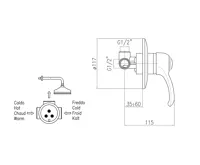 SAPHO Podomítková bidetová baterie se Stop sprškou, Retro, bronz (3)