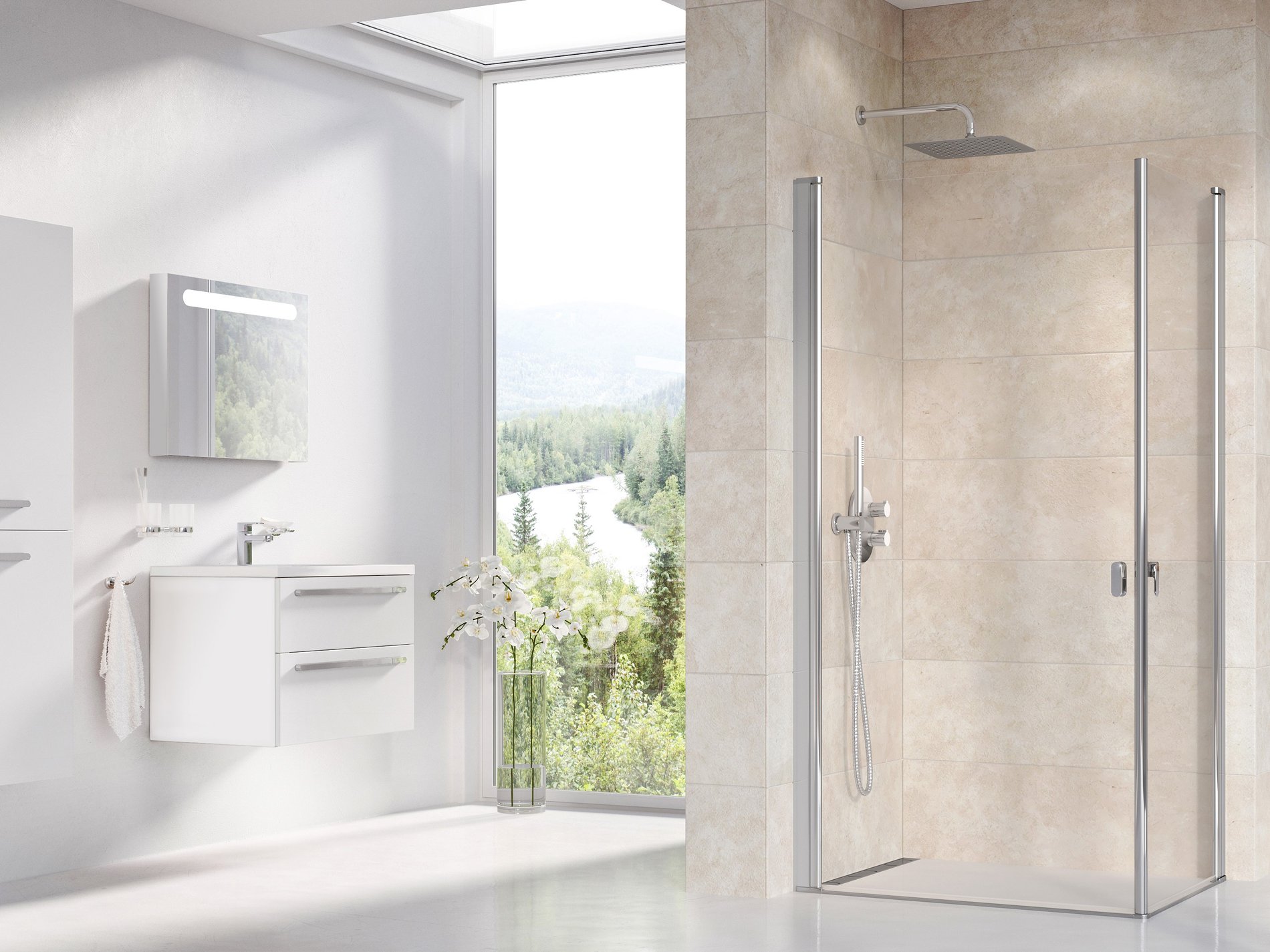 Ravak sprchové dveře crv1-90 bright alu+transparent