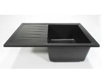 GRANISIL LAGO 680.0 Granitový dřez s odkapem, černý (5)