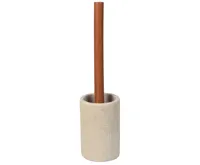 SAPHO CRAFT WC štětka na postavení, acacia/béžová