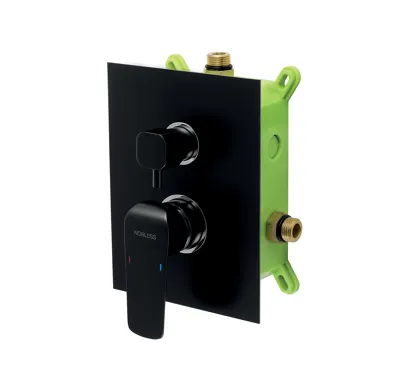 NOVASERVIS Podomítková baterie s boxem 2 vývody TINA černá - BOX38051R,5