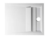 POLYSAN VARESA sprchová vanička z litého mramoru se záklopem, obdélník 110x90cm, bílá (5)