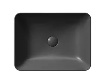 GSI SAND/NUBES keramické umyvadlo na desku 50x38cm, černá mat (7)