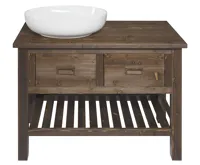 SAPHO BRAND umyvadlová skříňka 100x73x50cm, mořený smrk (2)