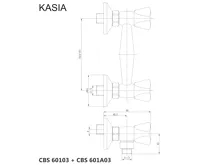 Sprchová nástěnná baterie, Kasia, 100 mm, bez příslušenství, chrom (1)