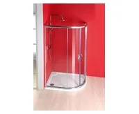 GELCO RIVA sprchová vanička z litého mramoru, čtvrtkruh 100x80cm, levá, bílá (1)