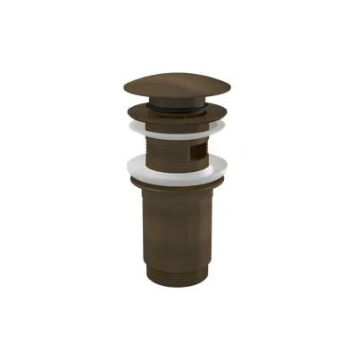 ALCAPLAST Výpust umyvadlová CLICK/CLACK G 5/4" s přepadem, velká zátka, kov, bronz-antic A392ANTIC