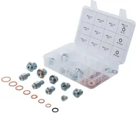 BGS Sada na opravu vypouštěcích šroubů oleje, 63dílná